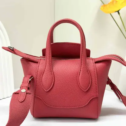 Replica Loro Piana Happy Day Nano Shoulder Bag in Red - Image 3