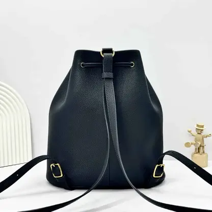 Replica Loro Piana Extra Drawstring backpack L27 Blue Navy Calfskin - Image 8