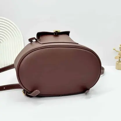 Replica Loro Piana Extra Drawstring backpack L27 Caramel Calfskin - Image 5