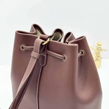 Replica Loro Piana Extra Drawstring backpack L27 Caramel Calfskin - Image 3