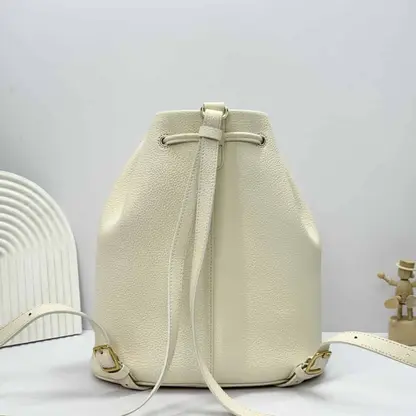 Replica Loro Piana Extra Drawstring backpack L27 Whisper White Calfskin - Image 5