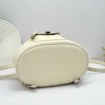 Replica Loro Piana Extra Drawstring backpack L27 Whisper White Calfskin - Image 7