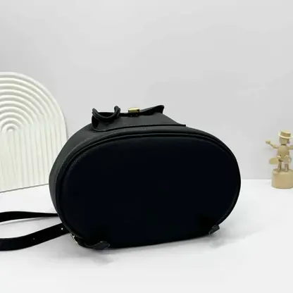 Replica Loro Piana Extra Drawstring backpack L27 Black Calfskin - Image 5