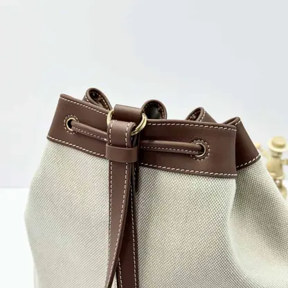 Replica Loro Piana Extra Drawstring backpack L27 Cotton - Image 3