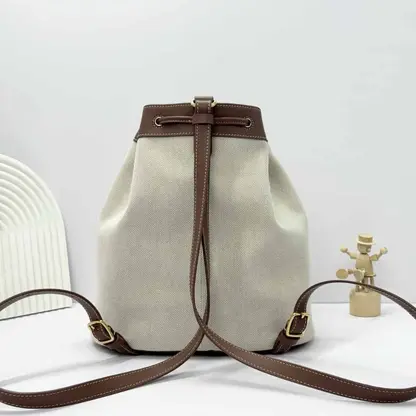 Replica Loro Piana Extra Drawstring backpack L27 Cotton - Image 4