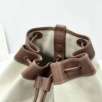 Replica Loro Piana Extra Drawstring backpack L27 Cotton - Image 6