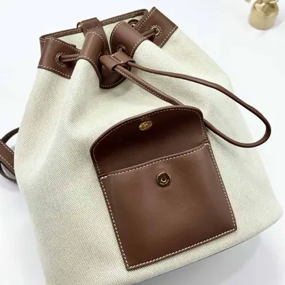 Replica Loro Piana Extra Drawstring backpack L27 Cotton - Image 9