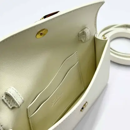 Replica Loro Piana Extra Pochette Calfskin Whisper White - Image 6