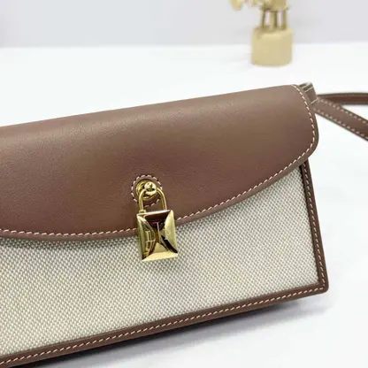 Replica Loro Piana Extra Pochette Cotton Natural/Caramel Sugar - Image 4