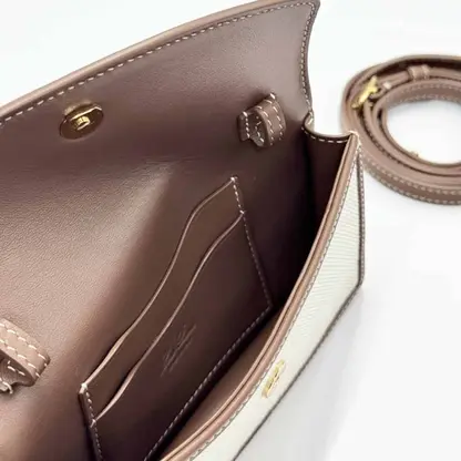 Replica Loro Piana Extra Pochette Cotton Natural/Caramel Sugar - Image 2