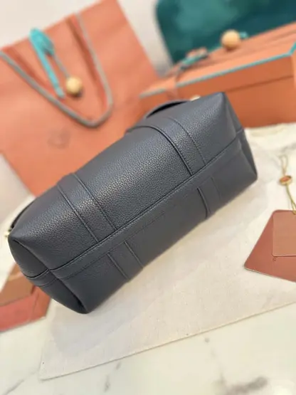 Replica Loro Piana Small Ghiera Shopper Bag Blue Navy - Image 6