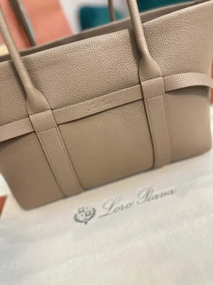 Replica Loro Piana Small Ghiera Shopper Bag Dried Taragon - Image 5