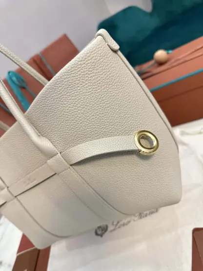 Replica Loro Piana Small Ghiera Shopper Bag Light Travertine - Image 5