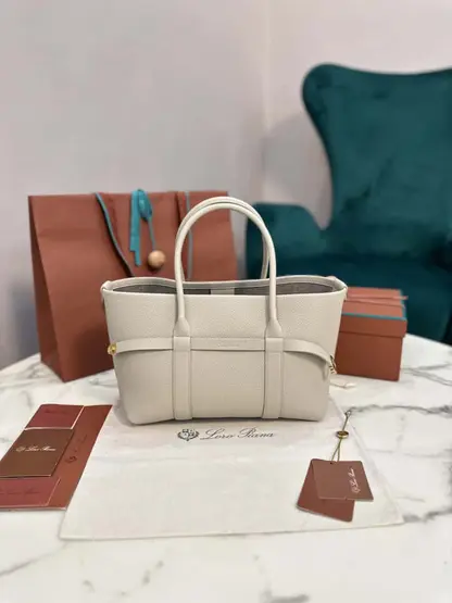Replica Loro Piana Small Ghiera Shopper Bag Light Travertine - Image 7