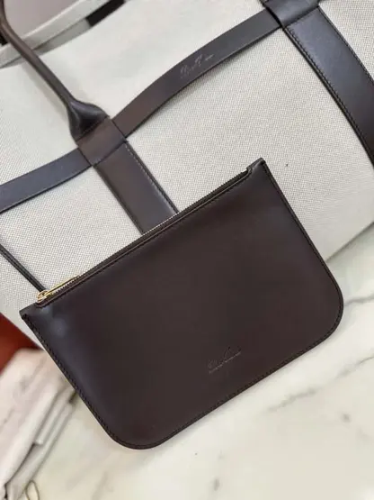 Replica Loro Piana Large Ghiera Shopper Bag Milk Amber-Dark Chocolate Licorice - Image 5