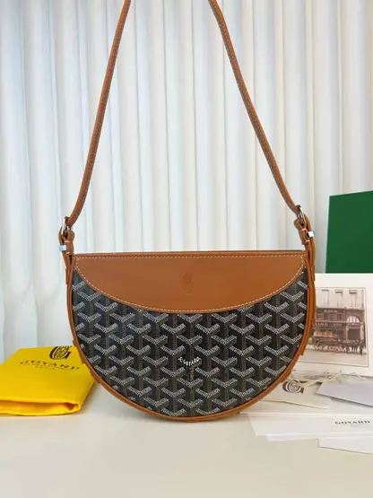 Replica Goyard Hirondelle bag Vip Quality Black & Tan