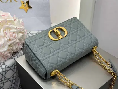 Replica Dior Medium Caro Bag in Gray - Image 3