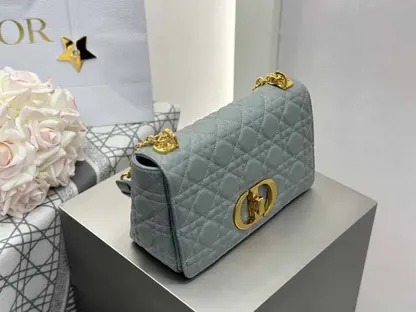 Replica Dior Medium Caro Bag in Gray - Image 6