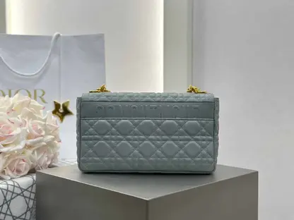 Replica Dior Medium Caro Bag in Gray - Image 8