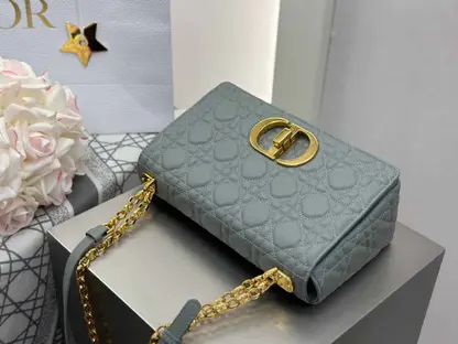 Replica Dior Medium Caro Bag in Gray - Image 9