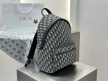 Replica Dior Rider Backpack For Men in Beige - Image 11