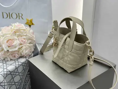 Replica Dior Toujours Vertical Nano Tote Bag in Beige - Image 9