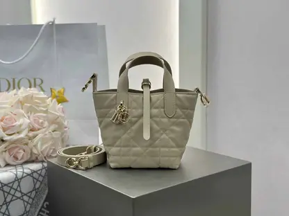 Replica Dior Toujours Vertical Nano Tote Bag in Beige