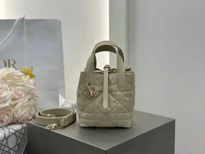 Replica Dior Toujours Vertical Nano Tote Bag in Beige - Image 6