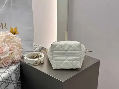 Replica Dior Toujours Vertical Nano Tote Bag in White - Image 3