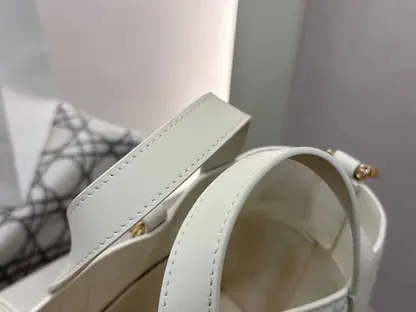 Replica Dior Toujours Vertical Nano Tote Bag in White - Image 11