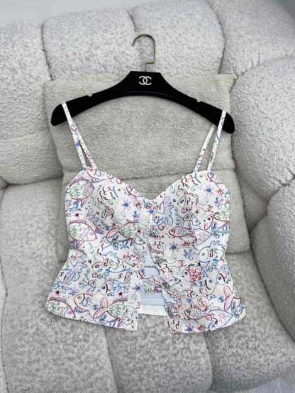Replica Chanel Top Cruise Fish Pattern Shirt 2025