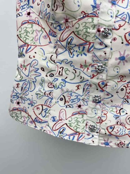 Replica Chanel Top Cruise Fish Pattern Shirt 2025 - Image 4