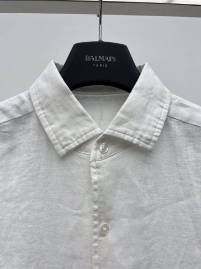 Replica Loro Piana Linen André Shirt in White - Image 6