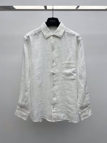 Replica Loro Piana Linen André Shirt in White