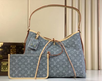 Replica Louis Vuitton CarryAll MM M13289 in Denim Grey