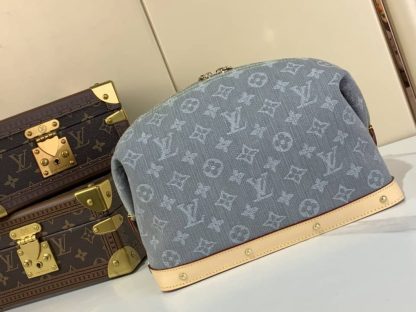 Replica Louis Vuitton Cosmetic Pouch GM M13750 in Denim Grey - Image 2