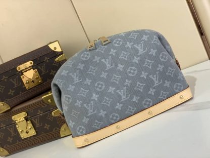 Replica Louis Vuitton Cosmetic Pouch GM M13750 in Denim Grey