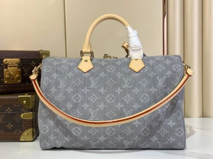Replica Louis Vuitton Speedy Soft 30 in Denim Grey M13344