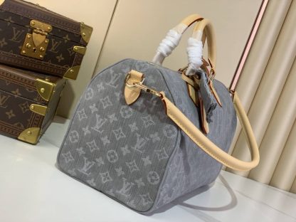 Replica Louis Vuitton Speedy Soft 30 in Denim Grey M13344 - Image 8