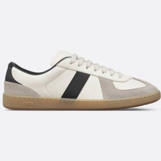 Replica Dior B01 Matchpoint Sneaker Black and White Smooth Calfskin with Gray Suede