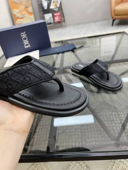 Replica Men's Dior Aqua Sandal Black Dior Oblique Jacquard - Image 5