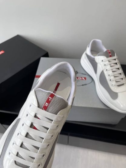 Replica Patent leather and technical fabric Prada America's Cup sneakers White - Image 2