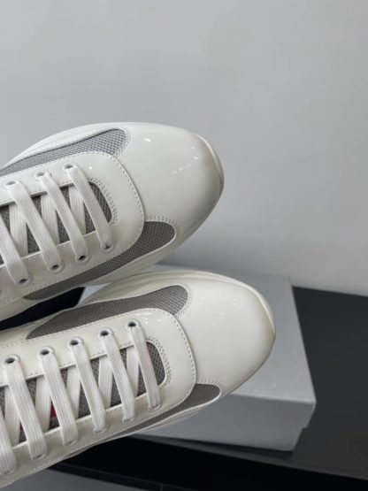 Replica Patent leather and technical fabric Prada America's Cup sneakers White - Image 7