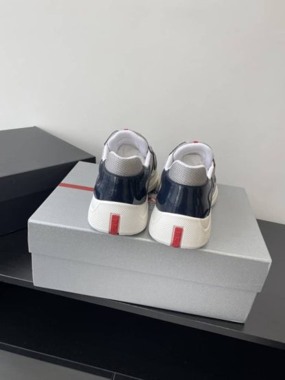 Replica Patent leather and technical fabric Prada America's Cup sneakers Royal Blue - Image 9