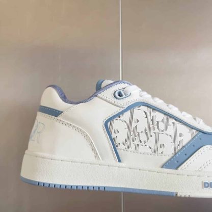 Replica Dior B27 Uptown Low-Top Sneaker in White Blue - Image 7