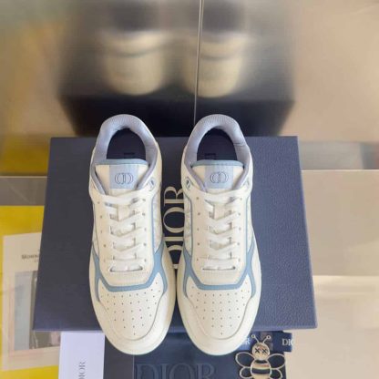 Replica Dior B27 Uptown Low-Top Sneaker in White Blue - Image 2