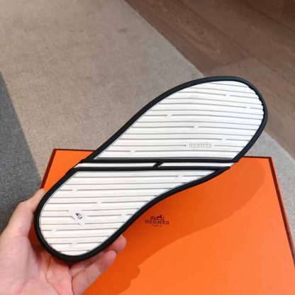 Replica Hermes Kid Sneaker 2025 Men Women in grey suede - Image 8