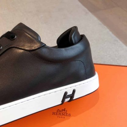 Replica Hermes Kid Sneaker 2025 Men Women in black - Image 3