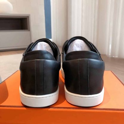 Replica Hermes Kid Sneaker 2025 Men Women in black - Image 8