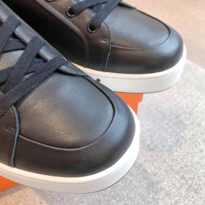 Replica Hermes Kid Sneaker 2025 Men Women in black - Image 9